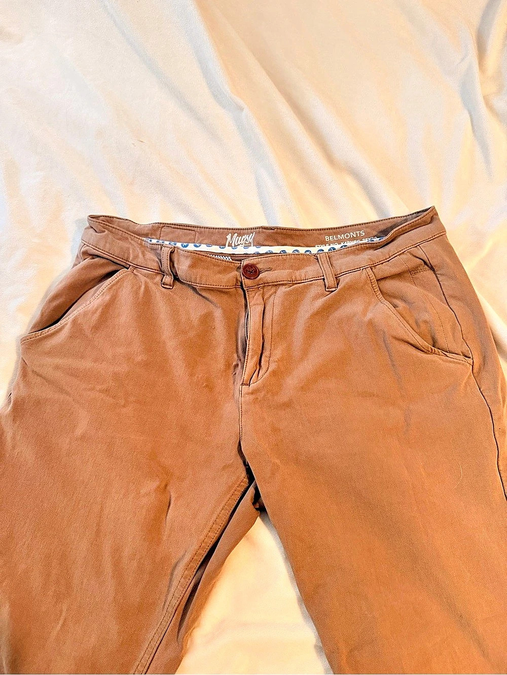 Mugsy Belmonts Straight Leg Brown Waist 30 Like New